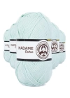 5 Adet Madame Cotton El Örgü İpi Yünü 100 gr 017 Mint Yeşili