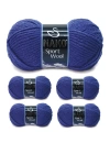 5 Adet Sport Wool Atkı Bere Ceket Yelek Örgü İpi Yünü No: 10472 Saks