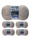 5 Adet Sport Wool Atkı Bere Ceket Yelek Örgü İpi Yünü No: 23294 Bej Melanj