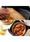 50 Adet ShopZum Air Fryer Pişirme Kağıdı Tek Kullanımlık Hava Fritöz Yağ Geçirmez Yapışmaz Tabak Model