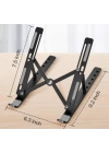 7 Kademeli Ayarlı Katlanabilir Laptop Tablet Standı Siyah