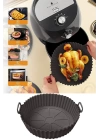 Airfryer Siyah Silikon Pişirme Kabı Airfryer Pişirme Tabanı 20 x 5 cm