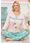 Bayan Uzun Kollu Pijama Takımı Model no 7593