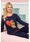 Bayan Uzun Kollu Pijama Takımı Model no 7600