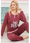 Bayan Uzun Kollu Pijama Takımı Model no 7609