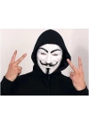 Beyaz Renk V For Vendetta Maskesi Yerli Üretim