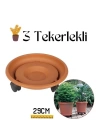 Coadura Saksı Taşıyıcı ve Altığı 29 Cm Tekerlekli KAHVERENGİ 716871