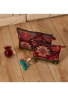 Desenli  El Çantası Büyük,cmb-4a Kilim 1 Desen - Petrol Yeşili