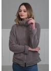 Fermuarlı Cepli Polar Sweatshirt,sw-4 Gri