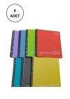 FRESCO Spiralli Plastik Defter A4 144 Yaprak Çizgili GP.3-4940000-2011 6 Adet