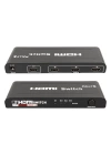 G-538H 3 GİRİŞ 1 ÇIKIŞ HDMI SWITCHER TOPLAYICI METAL KASA ADAPTÖRLÜ