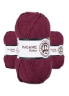 3 Adet Madame Cotton El Örgü İpi Yünü 100 gr 010 Bordo