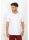 Hepsizen Erkek Beyaz %100 Pamuklu T-shirt 27486