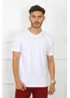 Hepsizen Erkek Beyaz %100 Pamuklu T-shirt 27486