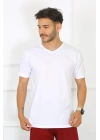 Hepsizen Erkek Beyaz %100 Pamuklu T-shirt 27486