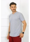 Hepsizen Erkek Gri %100 Pamuklu T-shirt 27486