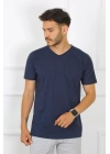 Hepsizen Erkek Lacivert %100 Pamuklu T-shirt 27486