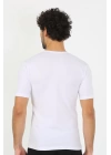 Hepsizen Erkek Sıfır Yaka Likralı Beyaz T-shirt 65710