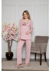 Hepsizen Kadın %100 Pamuklu Hamile Pijama Takımı 4515