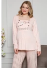 Hepsizen Kadın %100 Pamuklu Hamile Pijama Takımı 4517