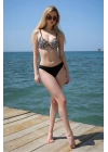 Hepsizen Kadın Yarım Destekli Alt Üst Bikini Takım Pudra 35012