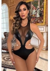 Kadın Babydoll Fantezi Harness Erotik  Kıyafet 2041 Siyah - Royaleks