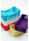 Kasa Sepet 3lü Set Çok Amaçlı Mini Plastik Organizer Mutfak Düzenleyiciler 17x10x6 cm