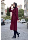 Kaşe Kaban Bordo