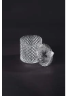 Kristal Desen Noktalı Şekerlik İşleme Kapaklı Çay Sunum 8 x 8 cm