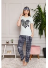 Hepsizen Kadın %100 Pamuk 3lü Sabahlık Pijama Takım 1118