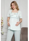 Hepsizen Kadın %100 Pamuklu Hamile Pijama Takımı 4509