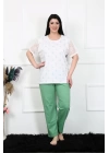 Hepsizen Kadın 5xl-6xl-7xl-8xl Büyük Beden Kısa Kol Pijama Takım 75001