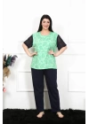 Hepsizen Kadın 5xl-6xl-7xl-8xl Büyük Beden Kısa Kol Pijama Takım 75004