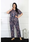 Hepsizen Kadın 5xl-6xl-7xl-8xl Büyük Beden Kısa Kol Pijama Takım 75008