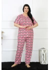 Hepsizen Kadın 5xl-6xl-7xl-8xl Büyük Beden Kısa Kol Pijama Takım 75009