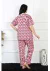 Hepsizen Kadın 5xl-6xl-7xl-8xl Büyük Beden Kısa Kol Pijama Takım 75009