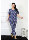 Hepsizen Kadın 5xl-6xl-7xl-8xl Büyük Beden Kısa Kol Pijama Takım 75010