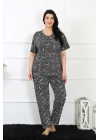 Hepsizen Kadın 5xl-6xl-7xl-8xl Büyük Beden Kısa Kol Pijama Takım 75011