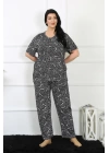 Hepsizen Kadın 5xl-6xl-7xl-8xl Büyük Beden Kısa Kol Pijama Takım 75011