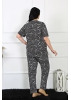 Hepsizen Kadın 5xl-6xl-7xl-8xl Büyük Beden Kısa Kol Pijama Takım 75011