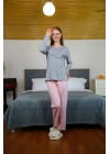 Hepsizen Kadın Penye Uzun Kol Pijama Takım 4116