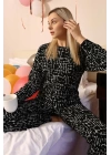 Hepsizen Kadın Uzun Kol 3 İplik Penye Pijama Takım 4180