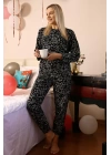 Hepsizen Kadın Uzun Kol 3 İplik Penye Pijama Takım 4180