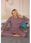 Hepsizen Kadın Uzun Kol Penye Pijama Takım 4172