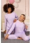 Hepsizen Kadın Uzun Kol Penye Pijama Takım 4175