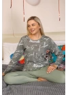 Hepsizen Kadın Uzun Kol Penye Pijama Takım 4206