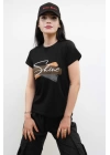 Hepsizen Shine Baskılı Tshirt Siyah