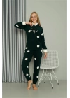 Hepsizen Welsoft Polar Kadın Kapşonlu Pijama Takımı 8512