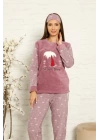 Hepsizen Welsoft Polar Kadın Manşetli Pijama Takımı 8442