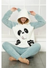 Moda Çizgi Welsoft Polar Peluş Kadın Pijama Takımı 818111